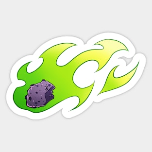 Green meteorite Sticker